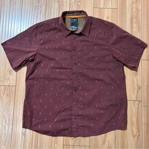 5.11 Tactical Mens Maroon Pineapple Grenade Print Five-O Covert Shirt Large